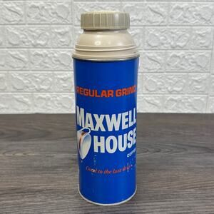 VTG Maxwell House Coffee Thermos Blue White Advertising King Seeley Insulated 9"